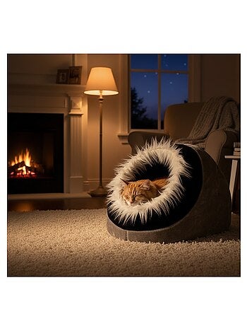 Panier grotte pour chat pasha