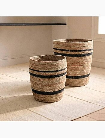 Panier haut en fibres naturelles 30x40cm
