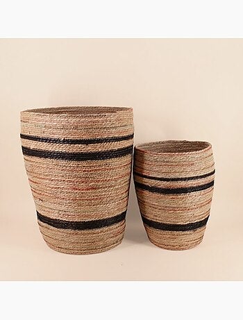 Panier haut en fibres naturelles 30x40cm
