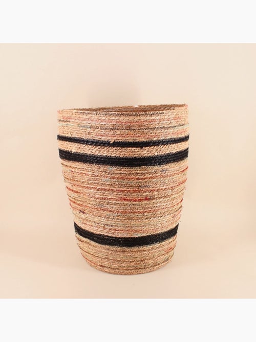 Panier haut en fibres naturelles 40x51cm - Kiabi
