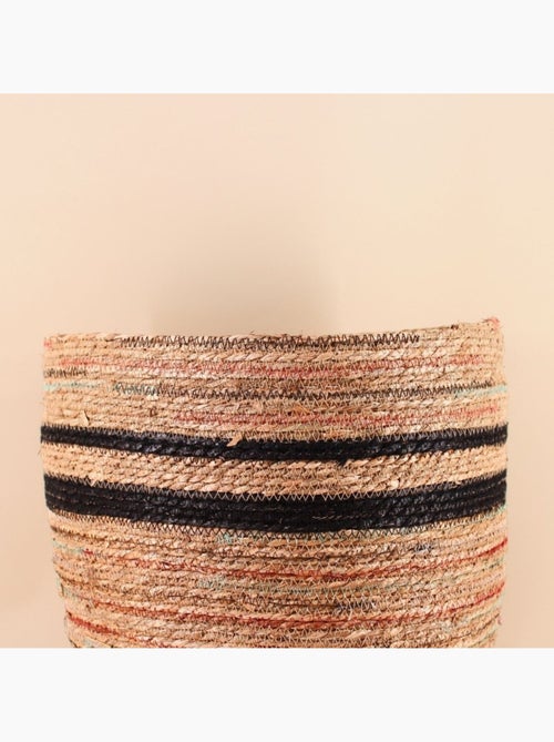 Panier haut en fibres naturelles 40x51cm - Kiabi