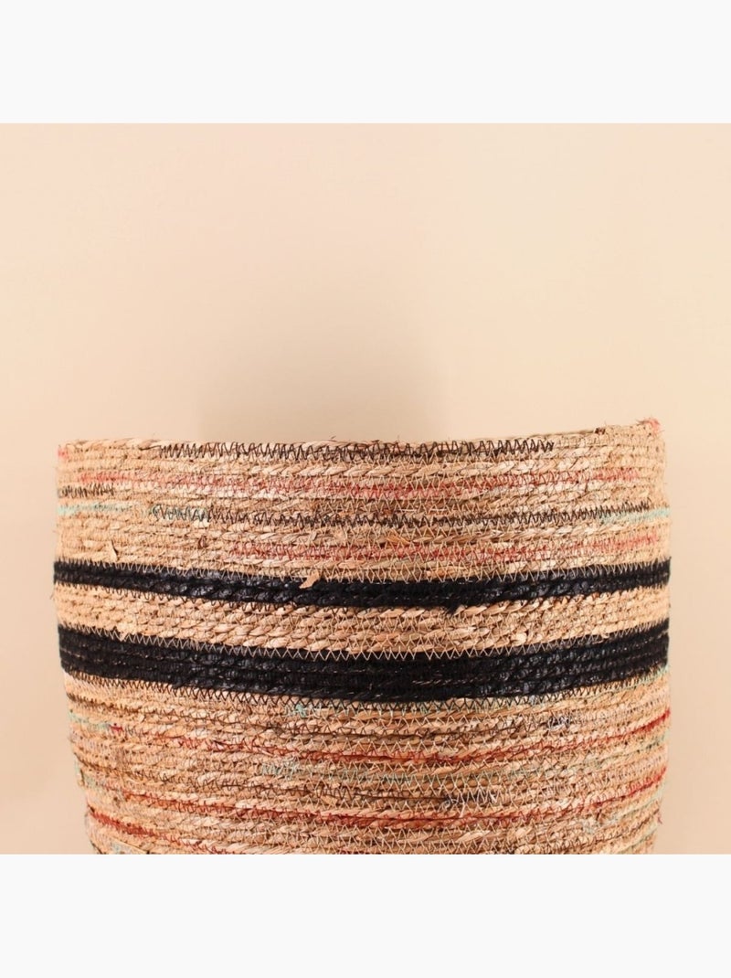 Panier haut en fibres naturelles 40x51cm Beige - Kiabi