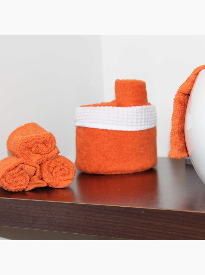 Panier invité avec serviettes Orange - Kiabi