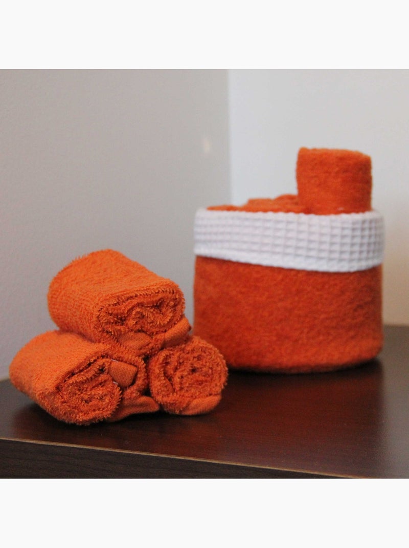 Panier invité avec serviettes Orange - Kiabi