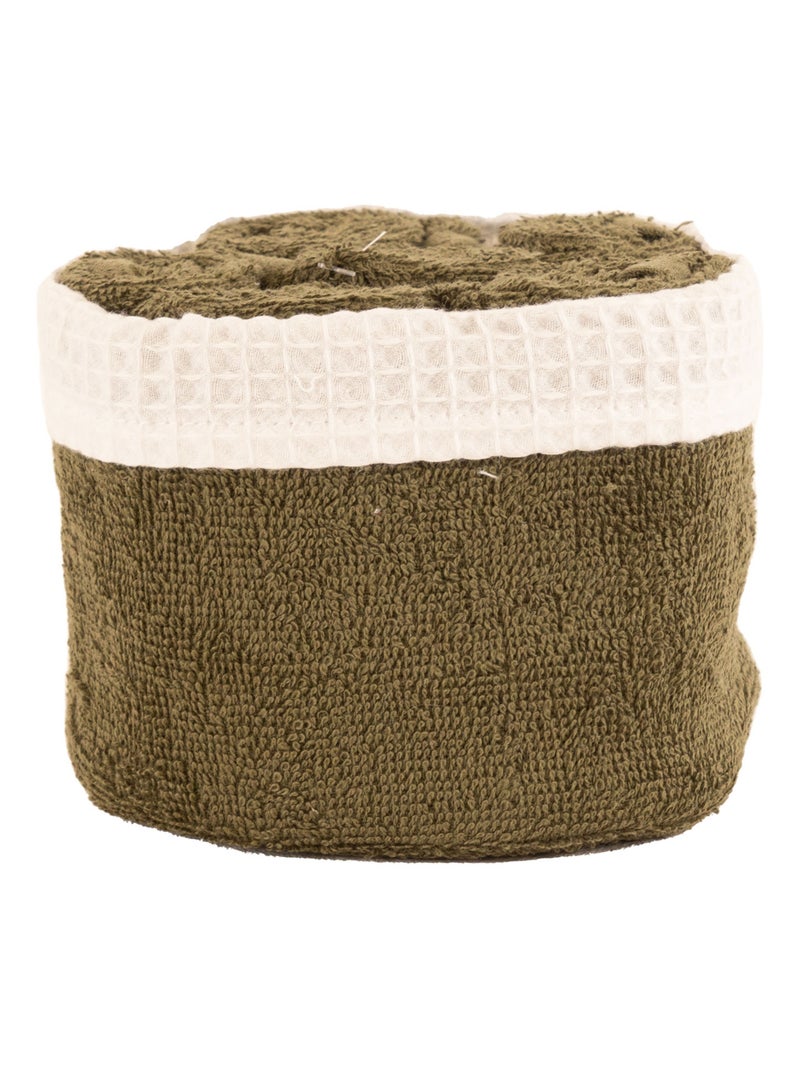Panier invité avec serviettes Vert kaki clair - Kiabi