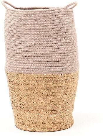 Panier long tressé coton uni LA FACTORY