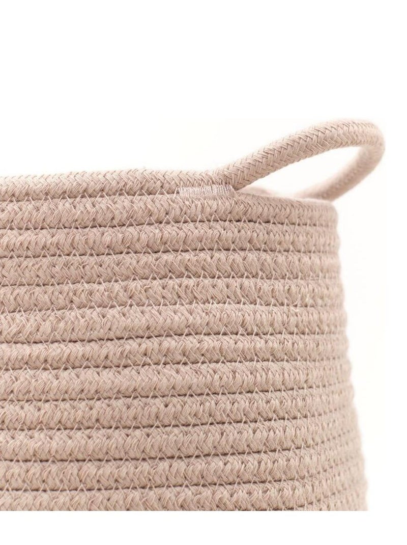 Panier long tressé coton uni LA FACTORY Beige - Kiabi