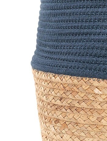 Panier long tressé coton uni LA FACTORY