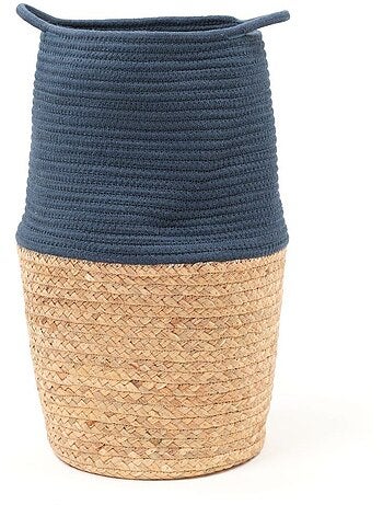 Panier long tressé coton uni LA FACTORY