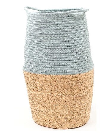 Panier long tressé coton uni LA FACTORY