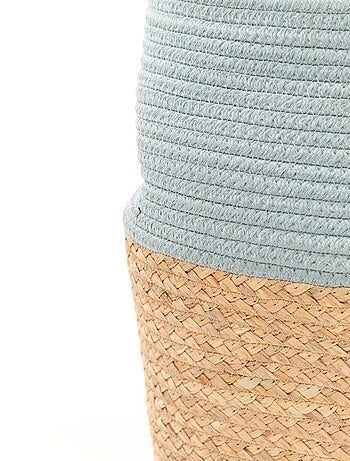 Panier long tressé coton uni LA FACTORY