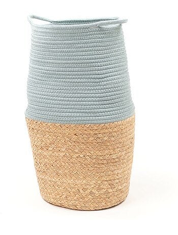 Panier long tressé coton uni LA FACTORY