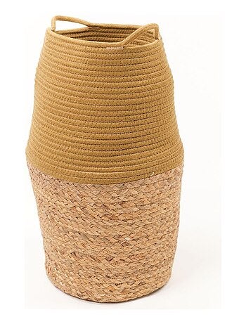 Panier long tressé coton uni LA FACTORY