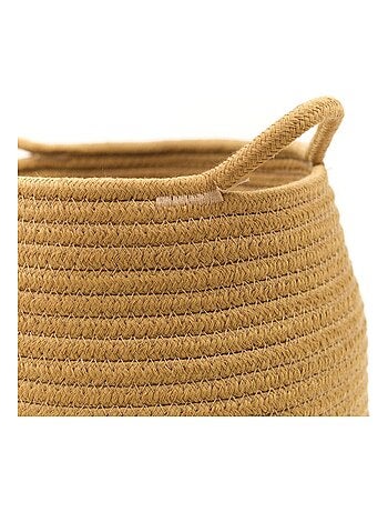 Panier long tressé coton uni LA FACTORY