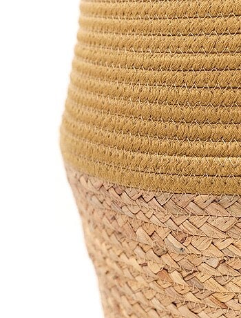 Panier long tressé coton uni LA FACTORY