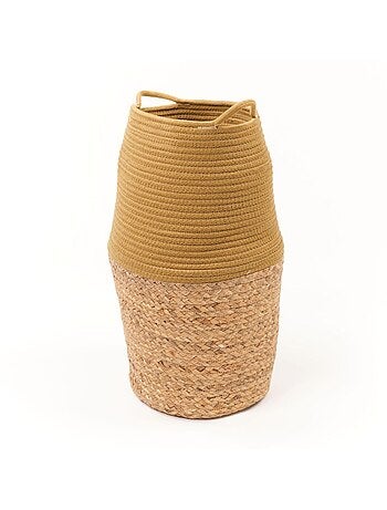 Panier long tressé coton uni LA FACTORY