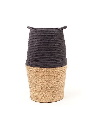 Panier long tressé coton uni LA FACTORY