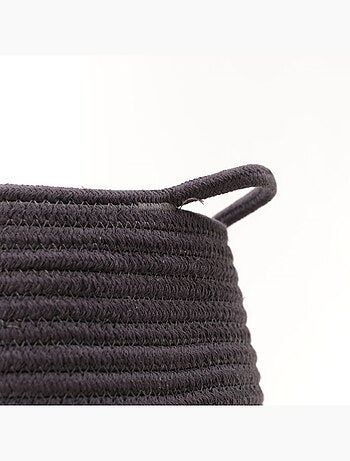 Panier long tressé coton uni LA FACTORY