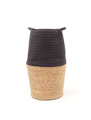 Panier long tressé coton uni LA FACTORY