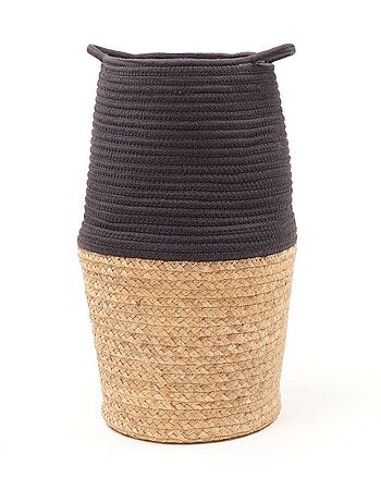 Panier long tressé coton uni LA FACTORY