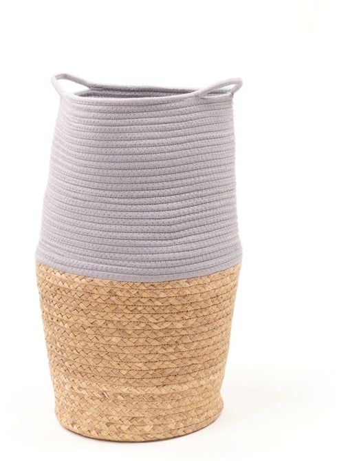 Panier long tressé coton uni LA FACTORY - Kiabi