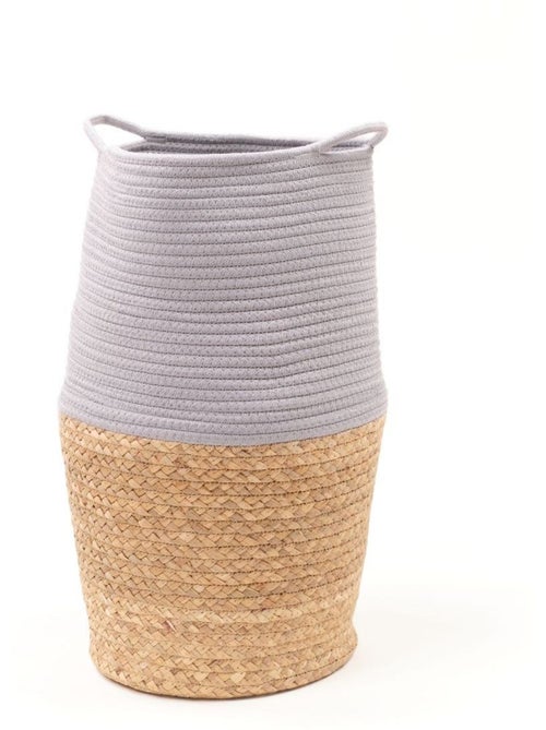 Panier long tressé coton uni LA FACTORY - Kiabi