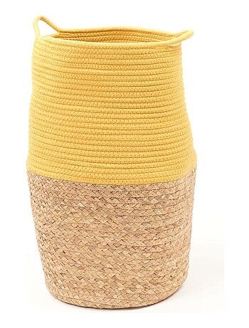 Panier long tressé coton uni LA FACTORY