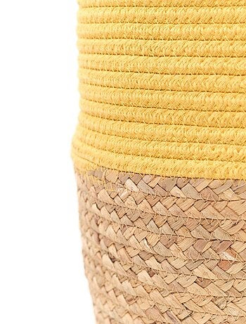 Panier long tressé coton uni LA FACTORY