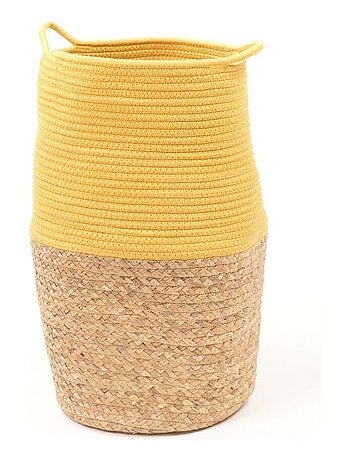 Panier long tressé coton uni LA FACTORY