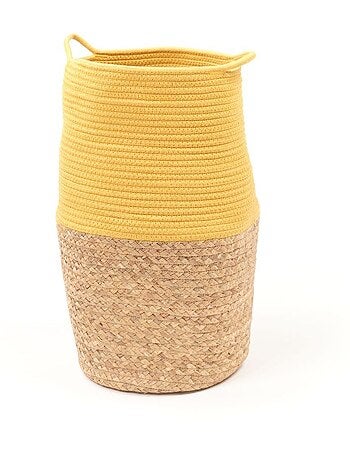 Panier long tressé coton uni LA FACTORY