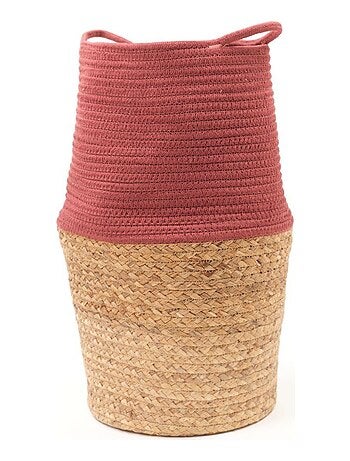 Panier long tressé coton uni LA FACTORY