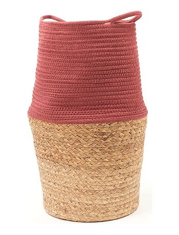 Panier long tressé coton uni LA FACTORY