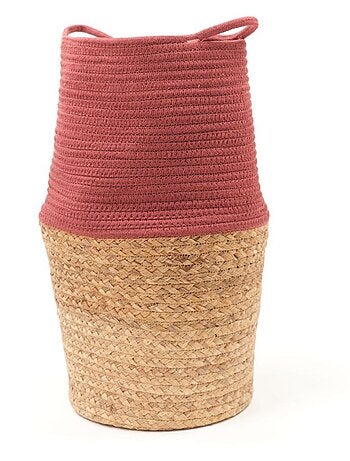 Panier long tressé coton uni LA FACTORY