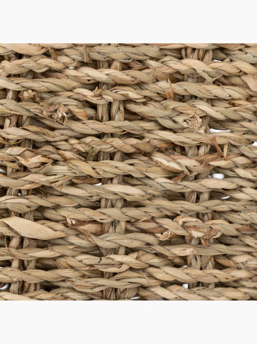 Panier mural suspendu en paille tressée sur armature métal CORA - Kiabi