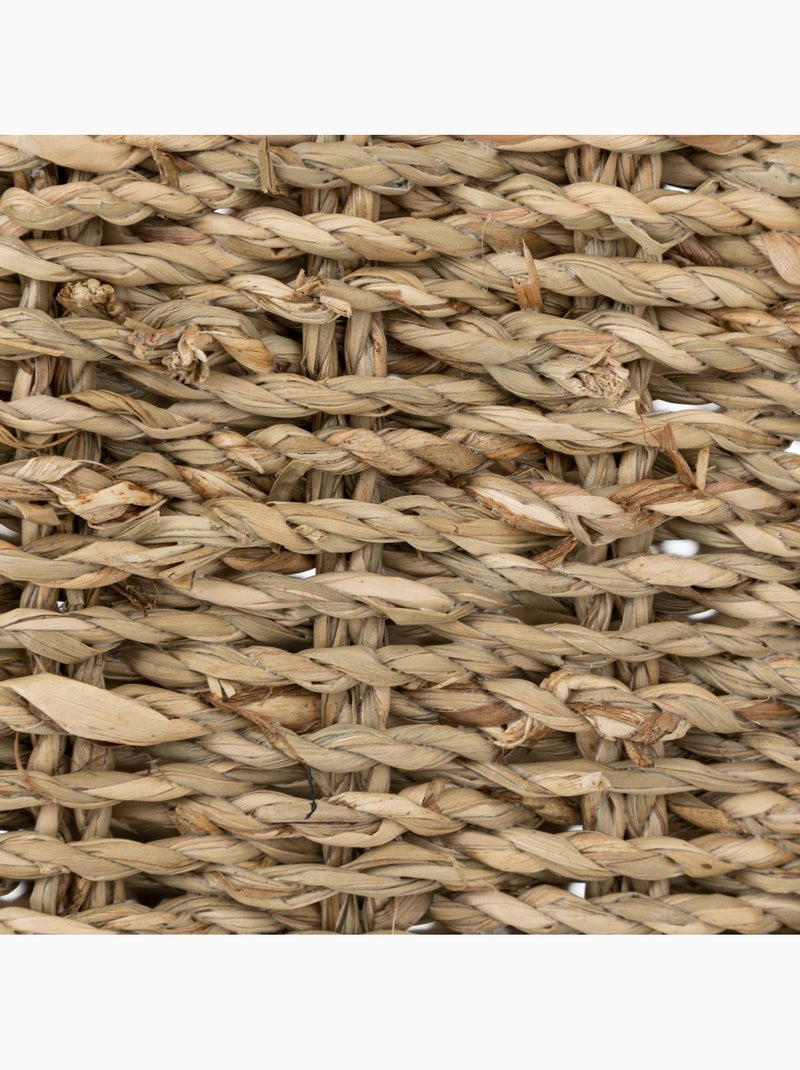 Panier mural suspendu en paille tressée sur armature métal CORA Beige - Kiabi