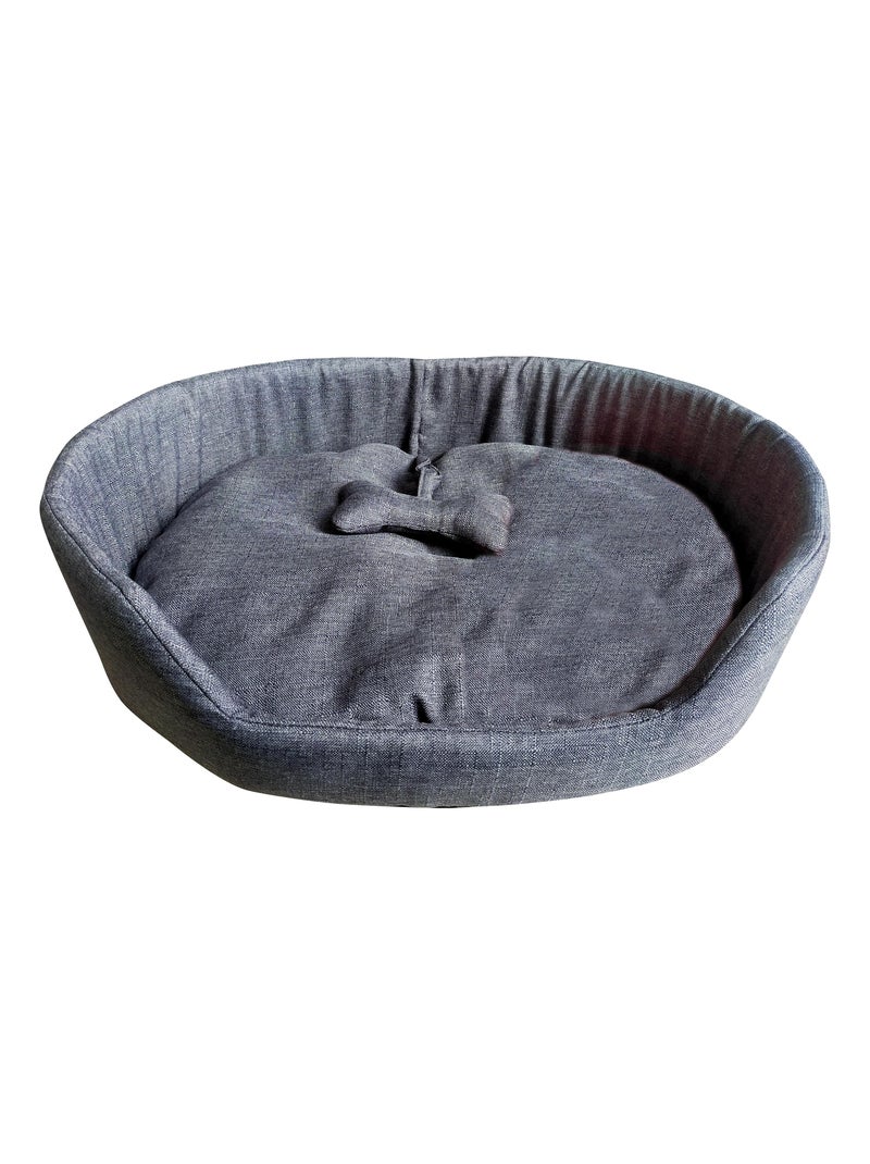 PANIER OVALE DOTS Gris - Kiabi