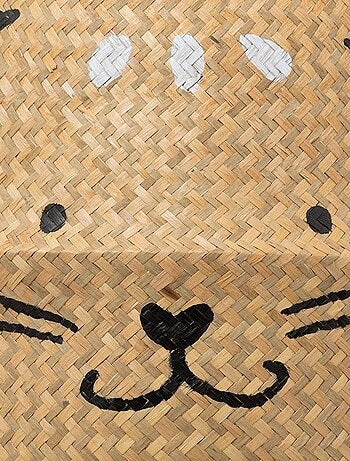 Panier pliable en roseau Chat D35