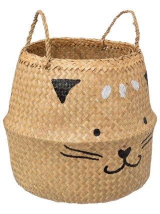 Panier pliable en roseau Chat D35