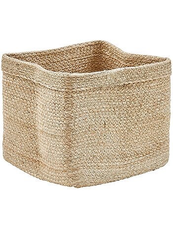 Panier pliant en jute tressée rayé TITO