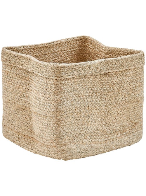 Panier pliant en jute tressée rayé TITO - Kiabi