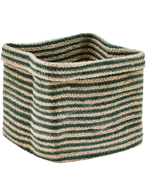 Panier pliant en jute tressée rayé TITO - Kiabi