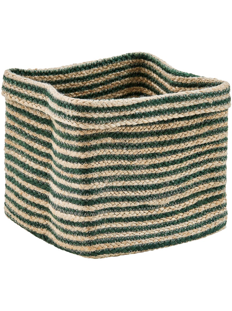 Panier pliant en jute tressée rayé TITO Beige foncé - Kiabi