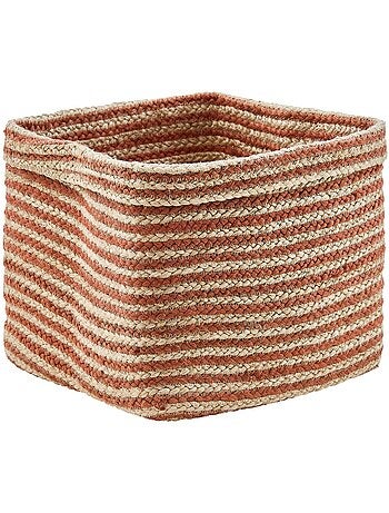 Panier pliant en jute tressée rayé TITO