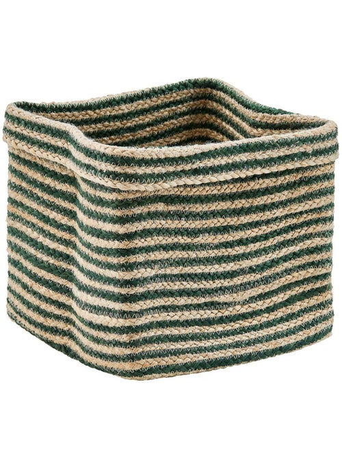 Panier pliant en jute tressée rayé TITO - Kiabi