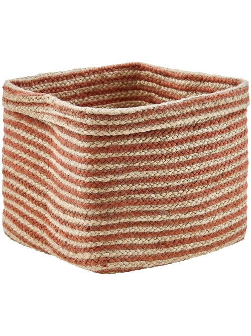 Panier pliant en jute tressée rayé TITO - Kiabi