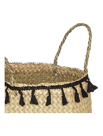 Panier pliant roseau Alina noir D30