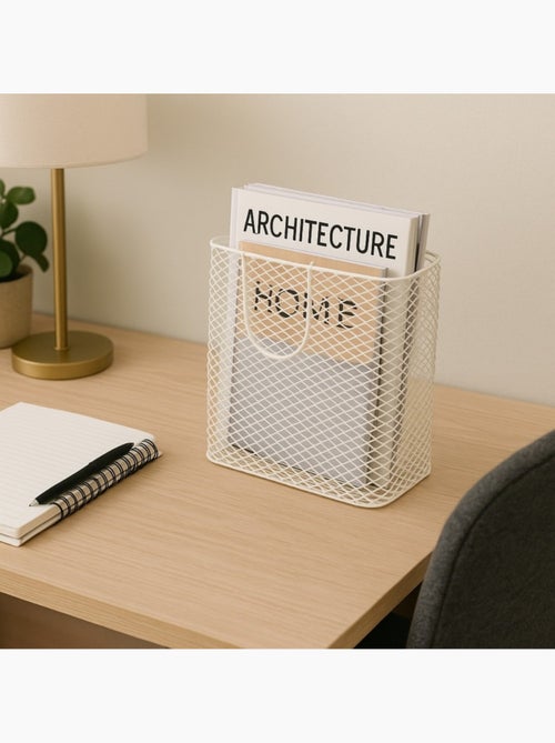 Panier porte magazine en métal - Kiabi