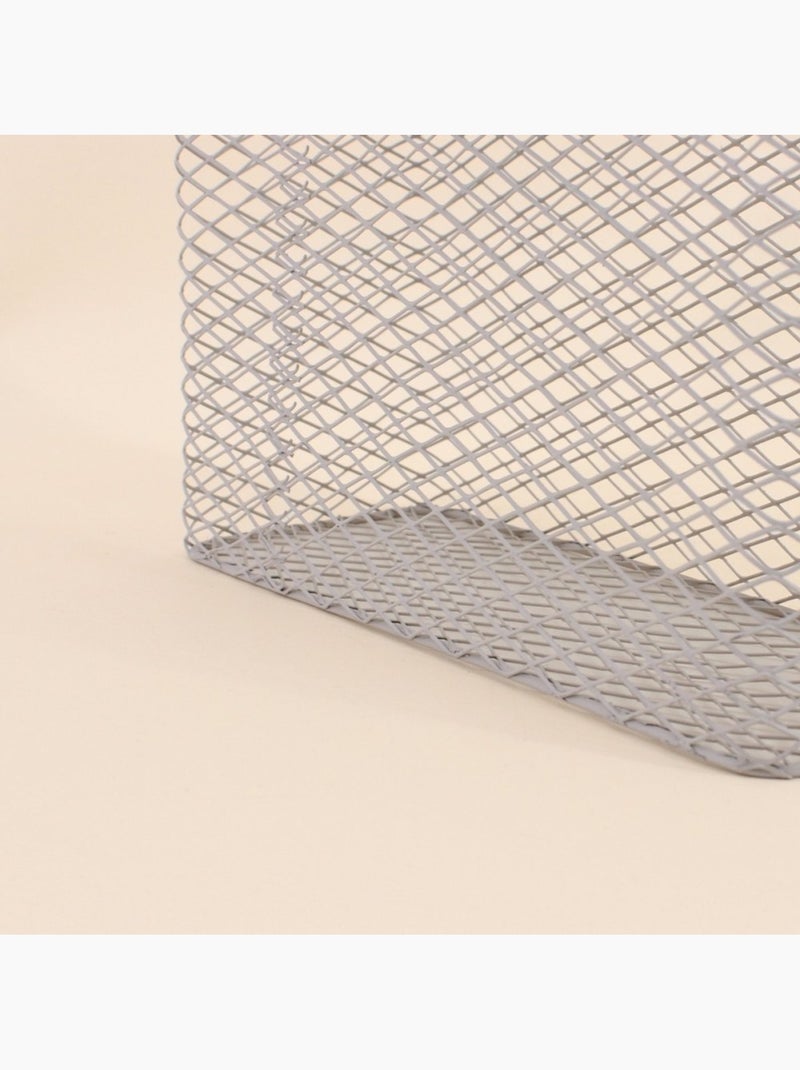 Panier porte magazine en métal Blanc - Kiabi