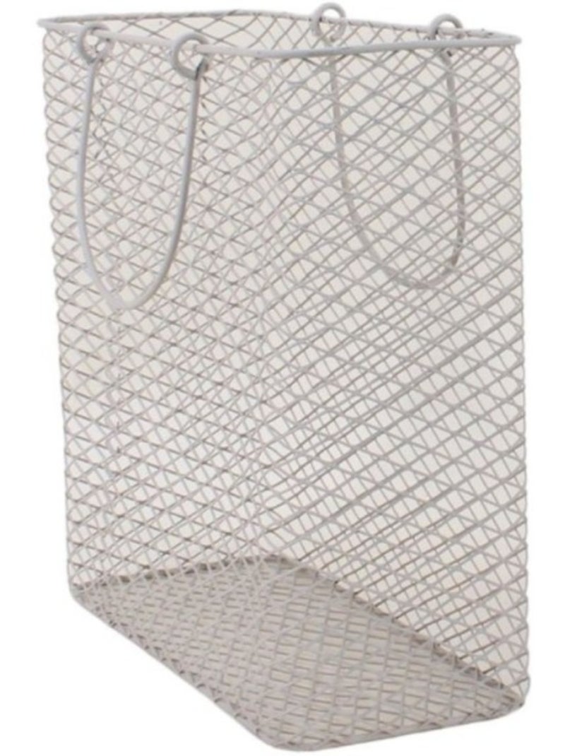 Panier porte magazine en métal Blanc - Kiabi