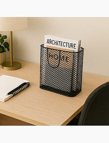 Panier porte magazine en métal